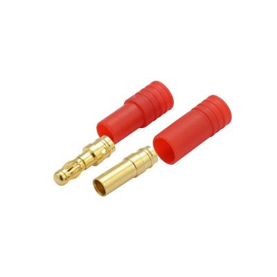 China audio & Video 3.5mm Banana Plug Male And Female 24K Gold Plated Bullet Connector With Insulated Sheathed for sale