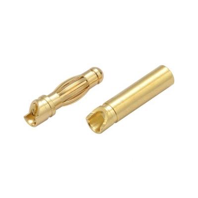 China 2mm And 4mm Gold Power / Nickel Plated Lantern Bullet Connector Banana Plugs For Medical Wire for sale