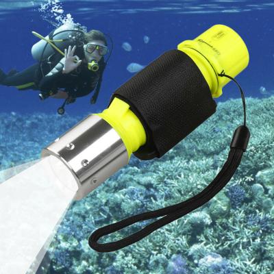 China Waterproof Portable Rotate Scuba Flashlight AAA Battery LED Underwater Dry Diving Torch IP68 Waterproof Outdoor Other Camping for sale