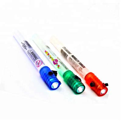 China Hot Sales Promotion LED Glow Plastic Stick Torch Camping Whistle Survival Flashlight YELLOW GREEN BLUE RED for sale