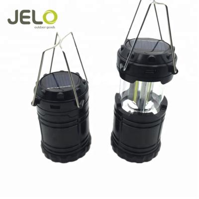 China ABS New Solar Rechargeable 3xCOB POP UP Folding Camping Lantern Lightweight Telescopic Hanging Lantern for sale