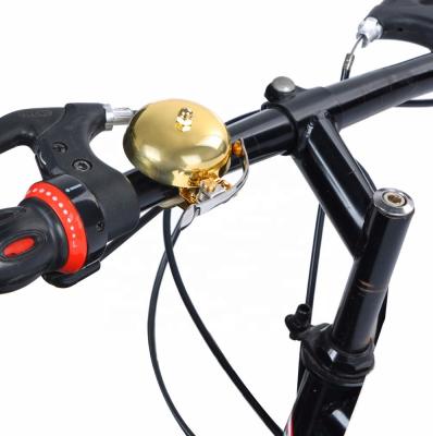 China Durable Bell Mountain Bike Bicycle Handlebar Classic Retro Brass Copper Horn Gold for sale