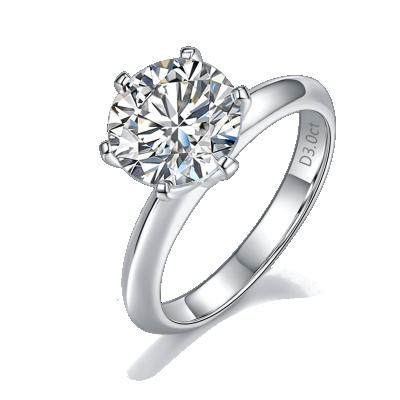 China FASHIONABLE Stylish Rings Jewelry 18K Gold Diamond DEF Moissanite Ring Wedding for sale