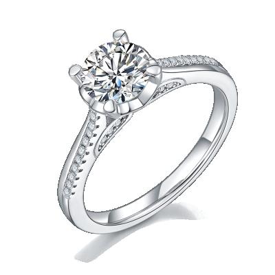 China FASHIONABLE Luxury Jewelry Real Cut 18K Gold Moissanite Diamond DEF Shining Rings for sale