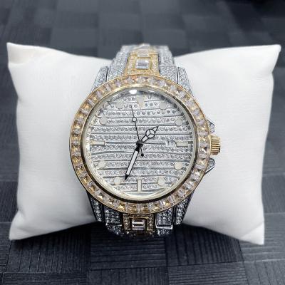 China Iced Out Luxury Two Tone Gold Diamond Iced Out Watch 2022 for sale