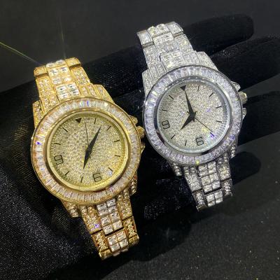 China Unisex Luxury Watch Gold Diamonds Iced Out Watch for sale