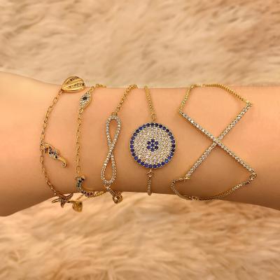 China Trendy Fashion Women Luxury Lady Bracelet Iced Out Diamond Bracelet Accessories Jewelry for sale