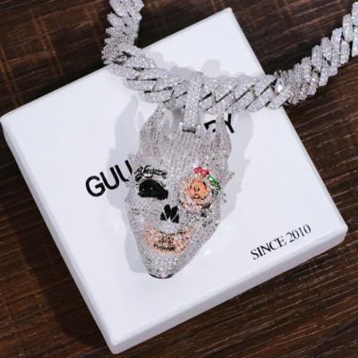 China Good Polishing Men's Diamond Hip Hop Men's Jewelry Crystal Ice Out Custom Necklace Pendant Wholesale for sale