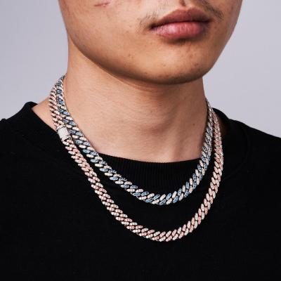 China 2022 Hiphop Icedoutcuban Hiphop Fashion Accessories 8mm Cuban Link Chain Necklace for sale