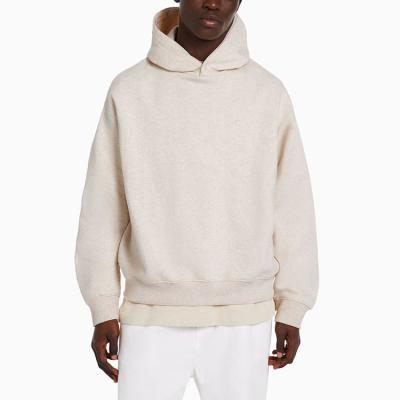 China Anti-Wrinkle New Products Men Plus Size Hoodie 62% Cotton Free Time Boxy-Fit White Hoodies for sale