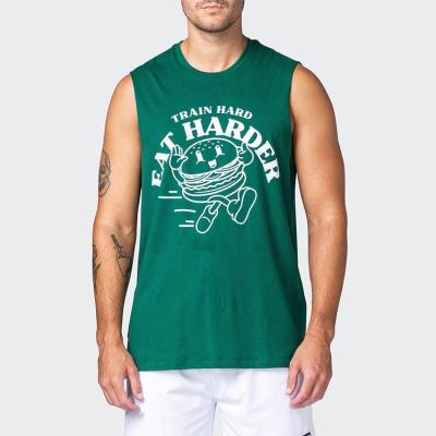 China Anti-pilling custom design letter oversized graphic sports tank top sleeveless tank top men for sale