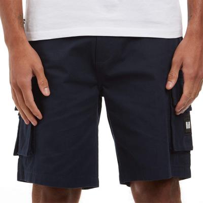 China Hot Selling Anti-Wrinkle Mens Drawstring Shorts Signature Embossed Plain Woven Cargo Shorts for sale