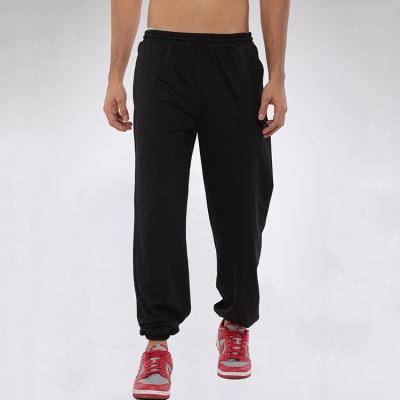 China Anti-Wrinkle Custom Logo 320GSM Knitted Loose Joggers Sweatpants Mens Gym Joggers for sale