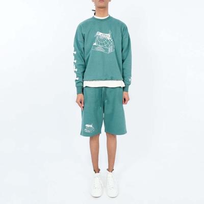 China Breathable Custom Design 300GSM Streetwear Short Fleece Two Piece Sets For Men for sale