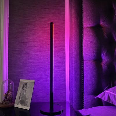 China Modern Vertical Color Changing Bedroom Bar Home Decor Led Single RGB Bed Side Led Home Decor Corner Table Lamp for sale