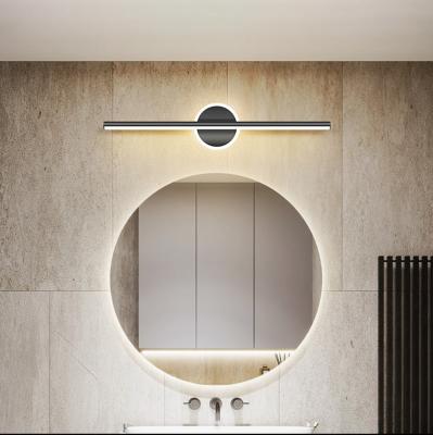 China Modern Designer Mirror Light Modern Luxury Black Minimal Bathroom Led Wall Lamp for sale