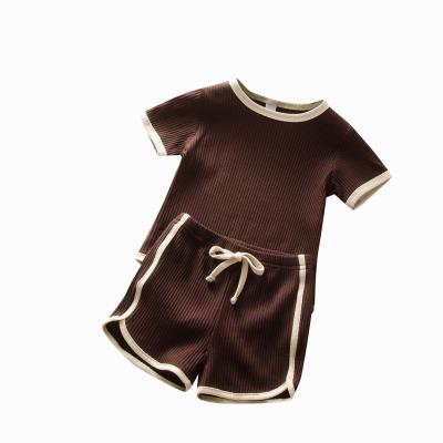 China Triangle Baby Clothing Shorts Antibacterial Hot Selling Baby Sets Boy Sleeveless Shirts BG185 for sale