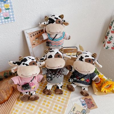 China Fashion Cute Winter Plush New Year Cow Bag Cartoon Girl Children Shoulder Bag Sweater Messenger Bag BG958 for sale