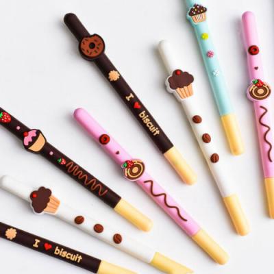 China Cute Signature Pen Stationery BG206 Of Pen School Office Supplies Kawaii Eco-Friendly Promotion Biscuit Gel for sale