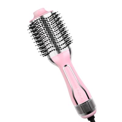 China ENZO Professional One Step Hair Straightener Ceramic Salon Comb Ionic Air Volume Brush Hair Blow Dryer Heating One Step Hot Quick Brush for sale