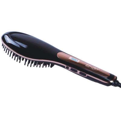 China Palette ENZO Digital LCD Show Hot Heat Iron Wind Straightener Comb Adjustable Temperature Ceramic Flat Hair Straightener Brush for sale