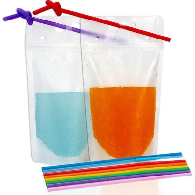 China Moisture Proof Resealable Clear Plastic Zipper Drink Pouches Bags for sale