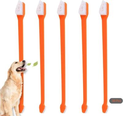 China Double Sided Puppy Toothbrush Dog Toothbrush PET Toothbrush Dogs Grooming Soft Dog Toothbrush Long Handle Toothbrush Long for sale