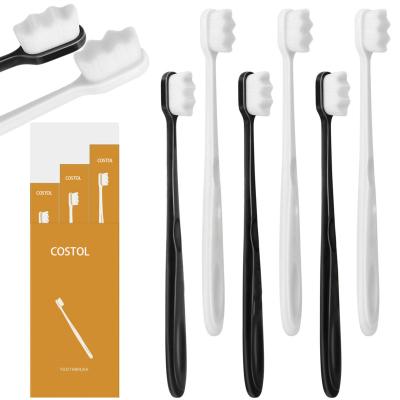 China Foldable Extra Soft Toothbrush for Adults with 20000 Soft Bristles, (6-Pack) Micro Nano Manual Toothbrushes for sale