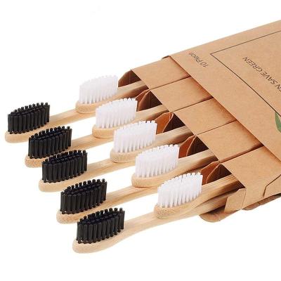 China Foldable High Quality Biodegradable Eco-Friendly Bamboo Toothbrush Set 4 Packs For Adult for sale