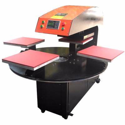 China Print Shops Heat Press Automatic Four Station Sublimation Printing Machine With U Bottom Design for sale