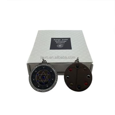 China Best Gift Stainless Steel Pendants FASHIONABLE Hexagram Pendant Blue Diamonds Necklace With Box for sale