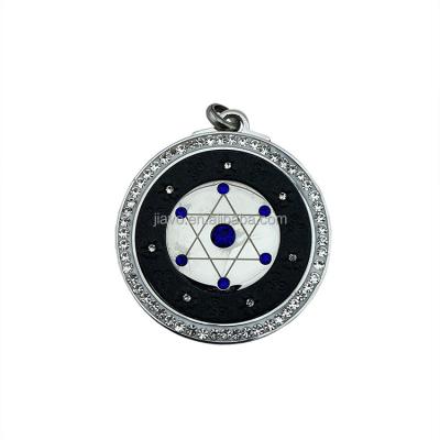 China Best Gift FASHIONABLE Pendants Blue Diamonds Necklace Stainless Steel Pendant With Hexagram Pattern for sale