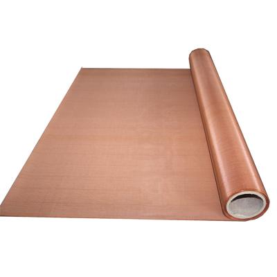 China Emf Shielding Faraday Cage 200 Mesh Red Copper Wire Shielding Cloth Mesh for sale