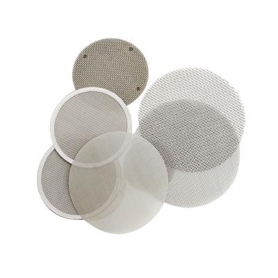 China 10 15 20 25 30 50 100 MM 304 316 Stainless Steel Wire Mesh Round Filter Disc For Spot Tied / Spot Welded Filter for sale