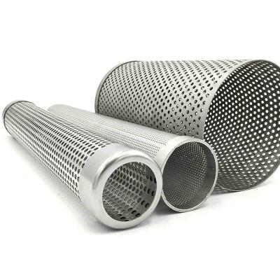 China Round And Customized Shape Titanium Stainless Steel Punch 304 316 Perforated Filter Tube for sale