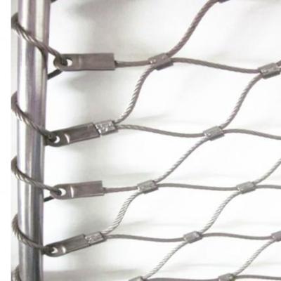 China Plain Weave Bird Rope Mesh Zoo China Stainless Steel Rope X Tend Zoo Fence Mesh for sale