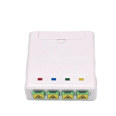 China Indoor Wall Mounted Rail Fiber Optic Din Rail Termination Box 4 Fiber Optic Box SC LC Port Orbit Din Rail Orbit for sale