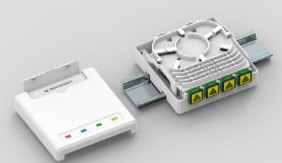 China Telecommunication System Fiber Optic Wall Mounting Terminal Distribution Box With 4 Port Capacity 4 Adapters for sale