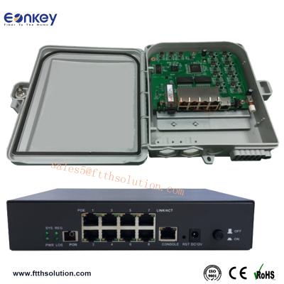 China FTTH FTTB FTTX Network Eonkey PCB FTTH 12 Ports FDB Outdoor Terminal Box With EPON 8 Port Reverse POE ONU Switch for sale