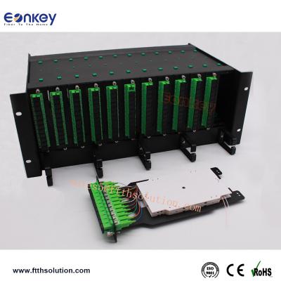 China FTTH FTTB FTTX 3U Network Telecom Main Distribution Frame Fiber Optic Splice Box Patch Panel Odf 144 Core Odf for sale