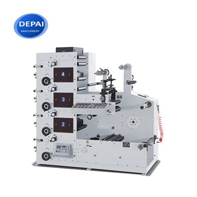 China High Efficient Avaible Roll To Roll Sticker Label Flexo Printing Machine With Rotary Cutter for sale