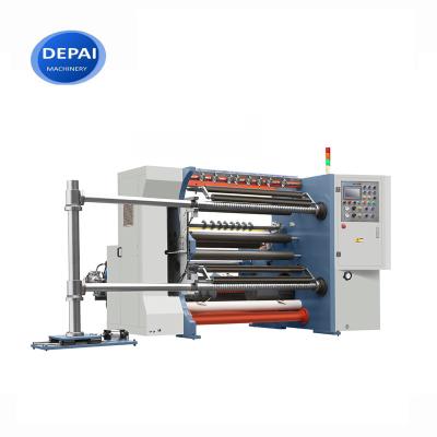 China Factory PET OPP CPP PE PVC Jumbo Label Roll To Roll Slitting Rewinding Machine Price for sale