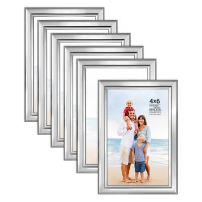 China Modern Wholesale Silver Picture Frames Poster Frame Wall Photo Gallery Display Stand Picture Frames for sale