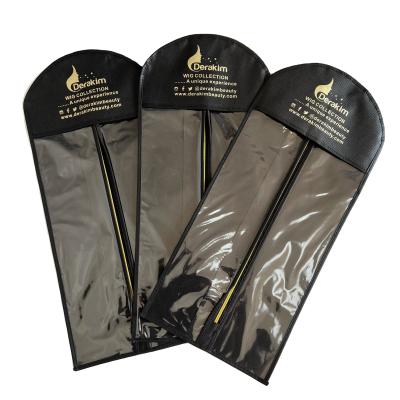 China Custom Household Hair Extensions Bag Storage With Hanger Bag Hair Packaging Bags for sale