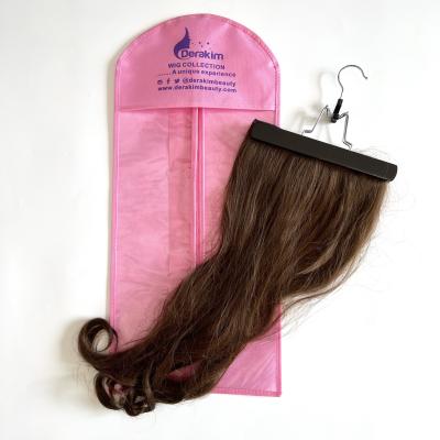 China Custom Household Hair Extension Bags With Logo PVC Nonwoven Wig Hanger Bags Hair Wig Packaging For Wig Storage for sale