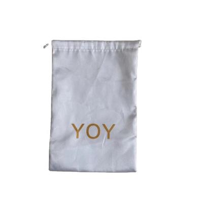 China Promotion Desgin Your Logo Custom Silk Satin Hair Extension Packaging Bag, Beautiful Satin Hair Extension Packaging Bags for sale