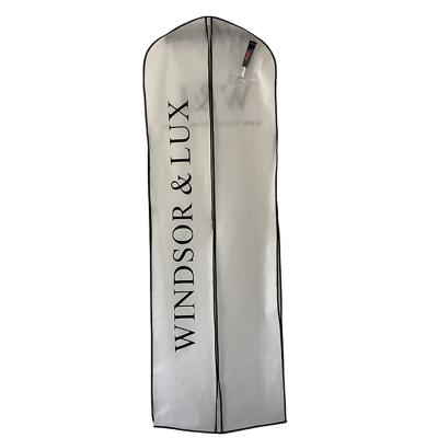 China White non-woven garment bag dress storage bag cover suit/custom fashion luxury printed folding wedding dress dust cover bag for sale