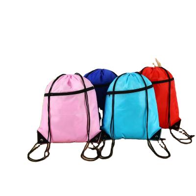 China Wholesale Good Quality Mixed Color Shopping Bag Gift Bags Custom Drawstring Bag Polyester Drawstring Bag for sale