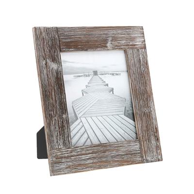 China Rustic Distressed Digital Picture Frame Design Decorative Hot Sell Picture Frame Unpolished Wooden Wall Decor Picture Frame for sale