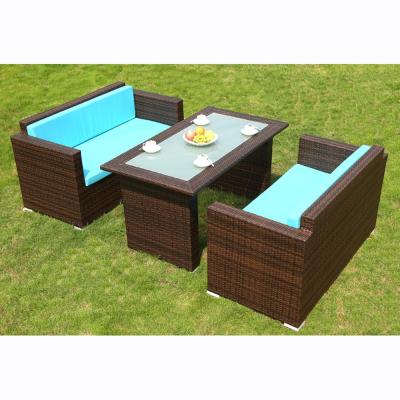 China Eco - Friendly Western Leisure Rattan Restaurant Combination Wicker Cafe Sofa for sale